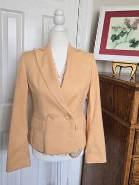 Austin Reed Vintage Nectarine Blazer & Matching Silk Blouse - EUC